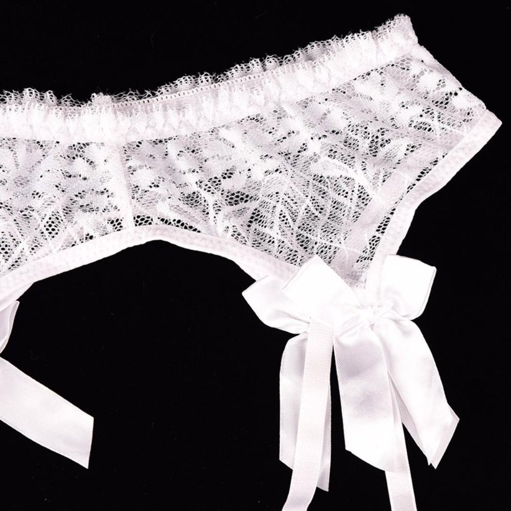 Bow Suspender Belt Adjustable Straps Garters for Stockings Elegant Lace Garter Belt  Intimate Wear