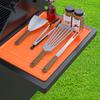 New Upgrade Silicone Grill Tool Mat for Resistant Spatula Pad BBQ Utensil Holder Griddle Side Rack Pad Kitchen Cooking