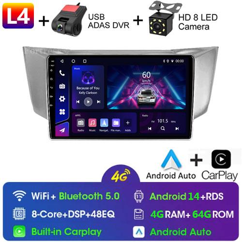 For Lexus RX300 RX330 RX350 RX400H 2003-2014 Android Car Radio Auto Stereo Multimedia Player GPS Navigation Carplay Touch Screen
