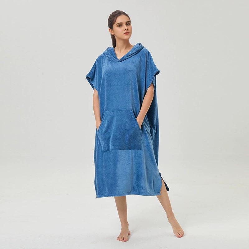 Multifunctional Quick-Dry Poncho Bathrobe: Absorbent Towel for Yoga, Running, Surfing, and Sports