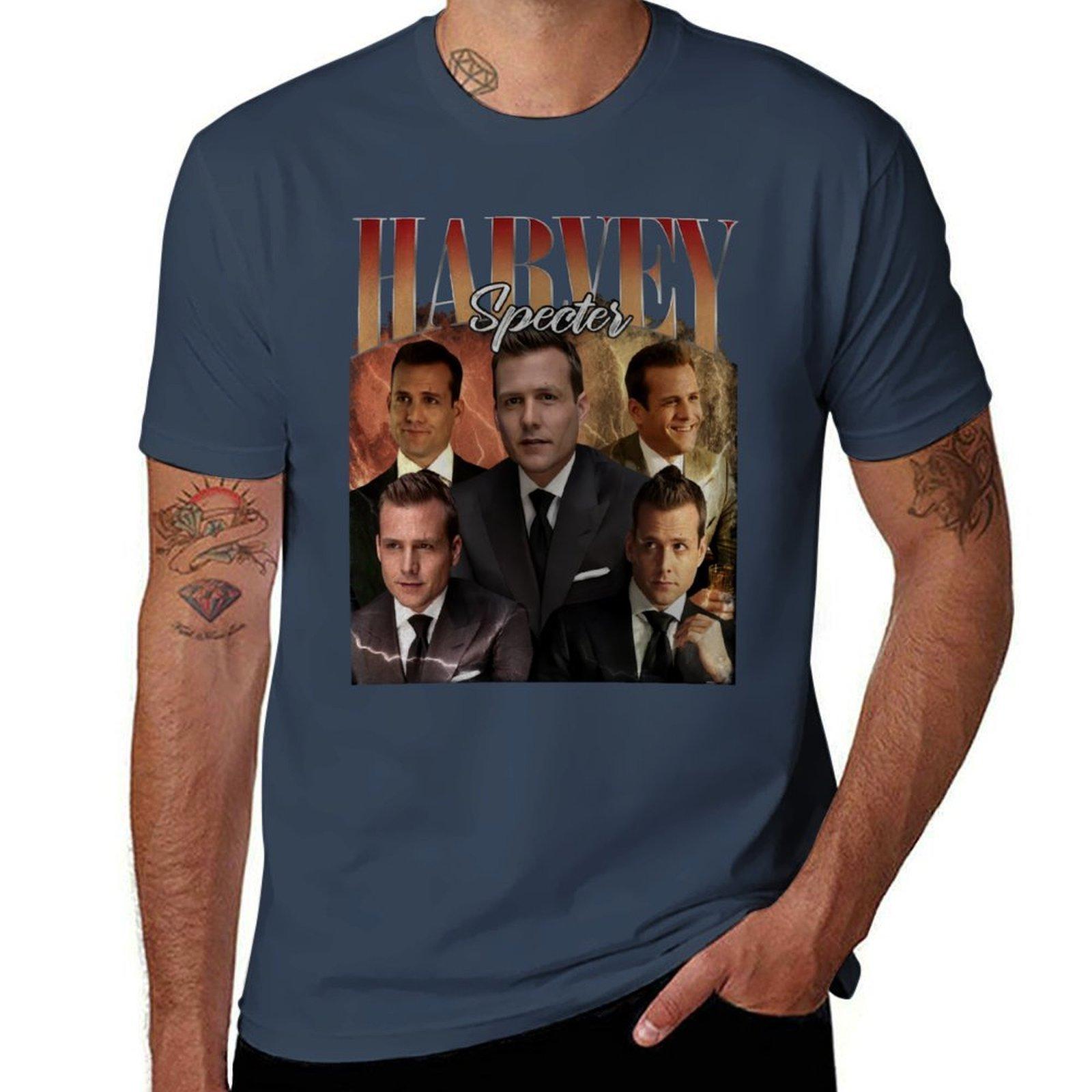 Retro Harvey Specter Tshirt Work Duty Casual Tshirt S