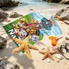 Custom Name Personalized PAW Patrol Print Beach Towel, for Trip Camping Beach Party Home Decor, Birthday Gift for Family & Friends