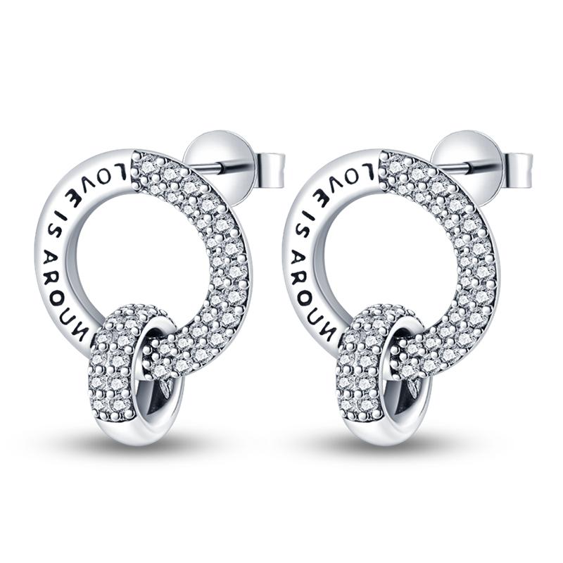 925 Sterling Silver Earring Honey bee with diamond Shells Earrings Jewelry Gift Wedding Earrings For Women Jewellery gift