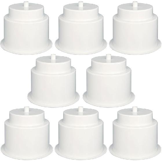 Yuanhe White Plastic Cup Drink Holder Ert With Drain For Boat Car Marine Rv, 4PCS