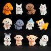DeryArcle Miniature Dog 12 Small Garden Resin Dog Lucky Strong and Good Mini 3D Tabletop Potted Gardening Various Types Figurines, Dogs, Ornaments,