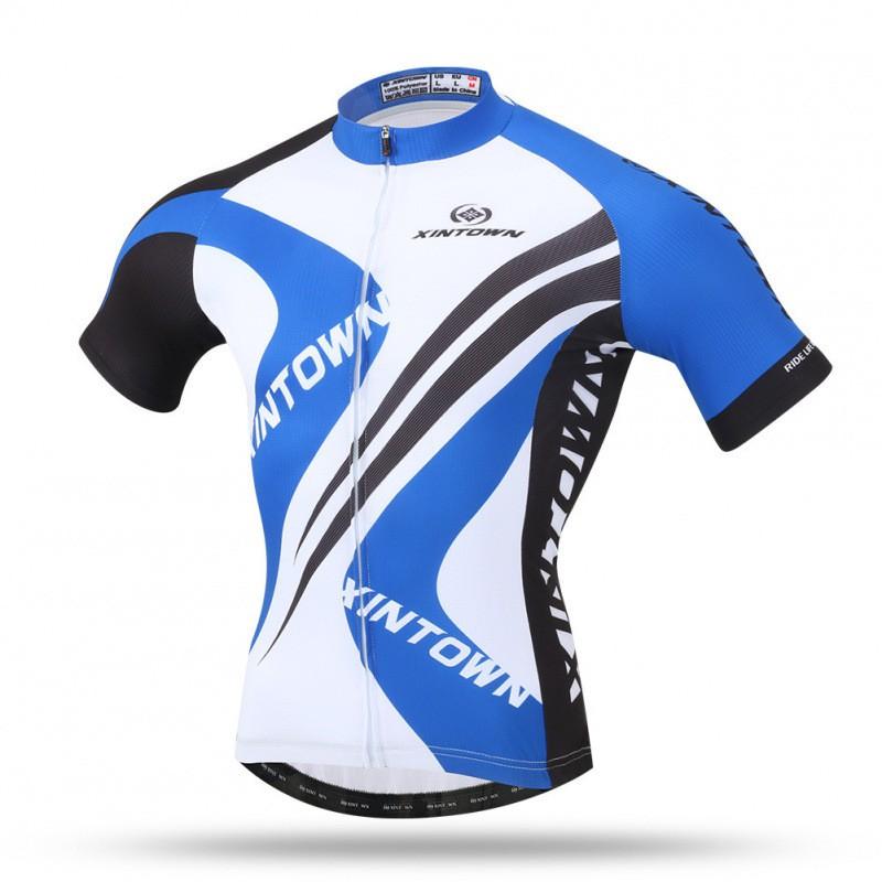 Mens Cycling Jersey Short Sleeve Performance Top Breathable Fit Bike Riding Apparel