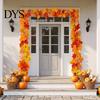 Autumn Festival Home Accents 2Pcs Artificial Fall Leaves Garland, Maple Leaf Vines for Thanksgiving Flexible Rattan Handrails Mantle Decor,