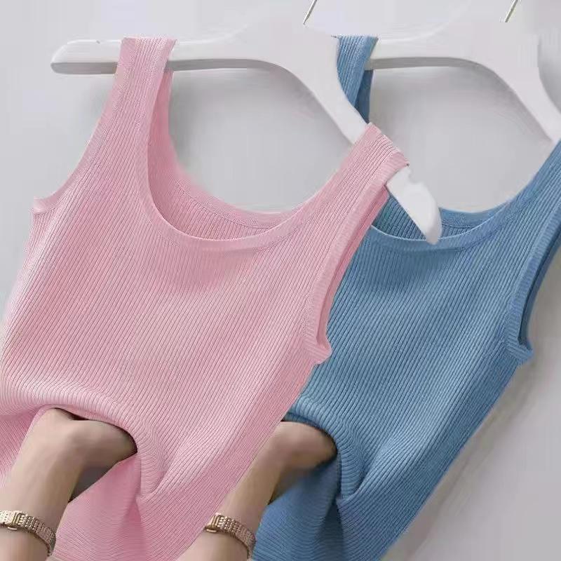 Vest Women Slim Outer Wear Inner Layering Bottomed Sleeveless Shirt Thin