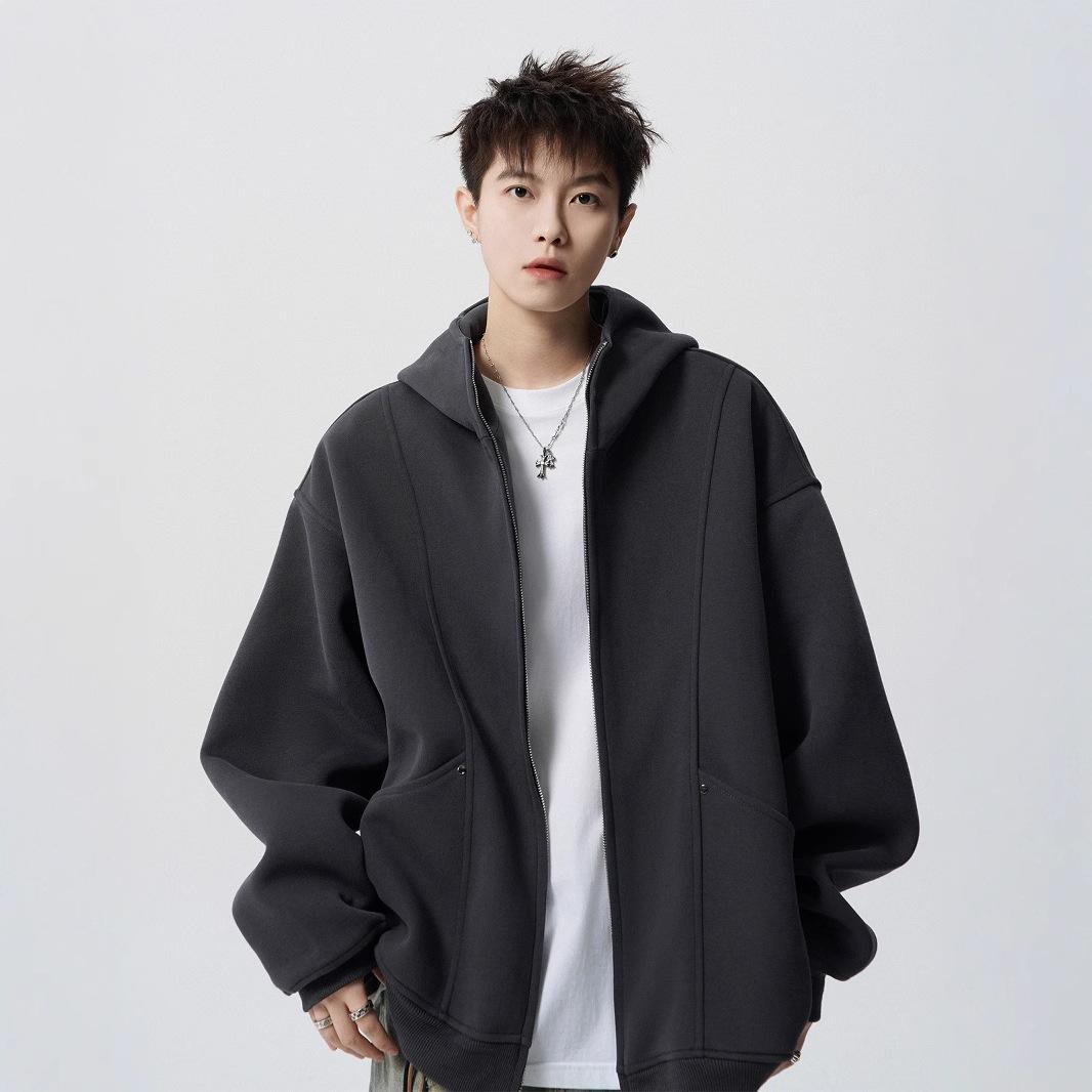 Куртка с капюшоном Мужская Зимняя Американская Ленивая Стеганая Парная Куртка Дизайнерская Толстовка Кардиган M