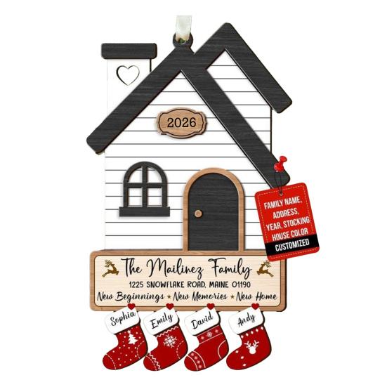 Housewarming Gifts for New House Wooden Hanging New Home Ornament First Home Owners Gift for Women Couple