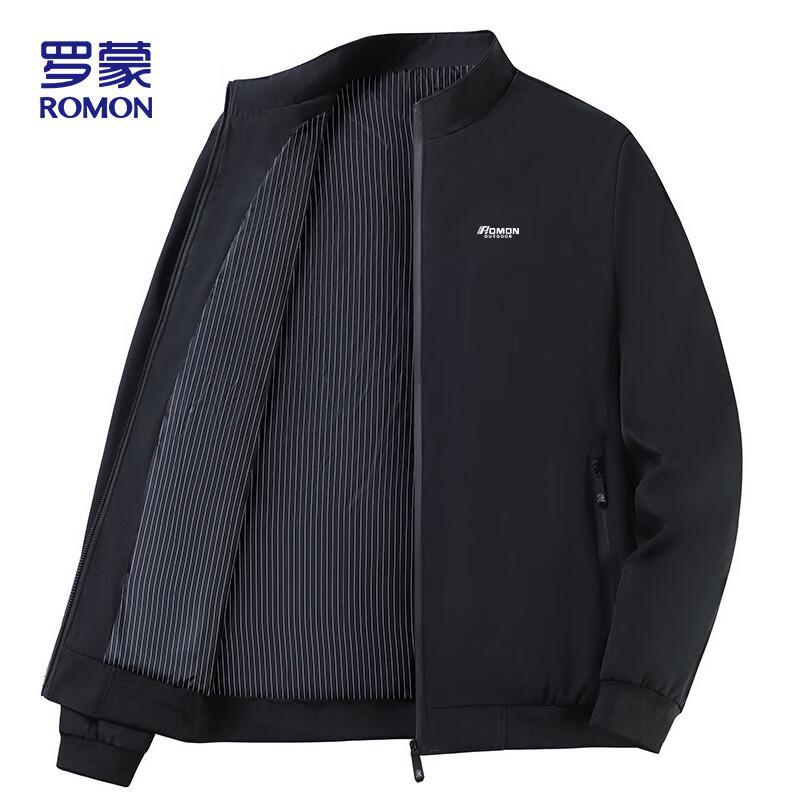 ROMON Men's MK06 Business Casual Stand Collar Windproof Jacket