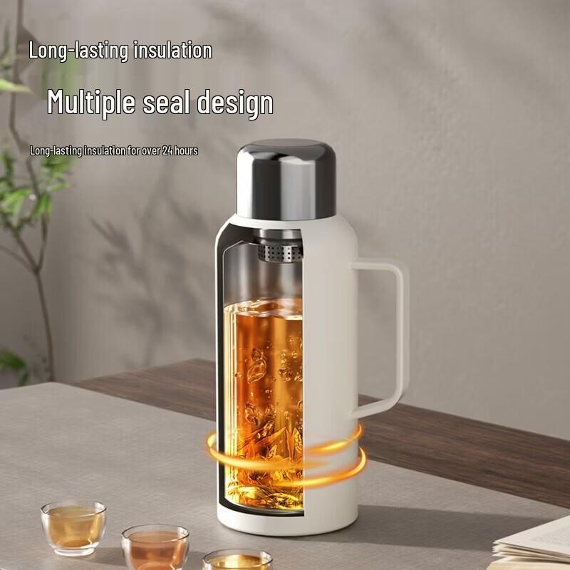 TOMIC 1L Insulated Thermos with Tea Infuser and Thermometer