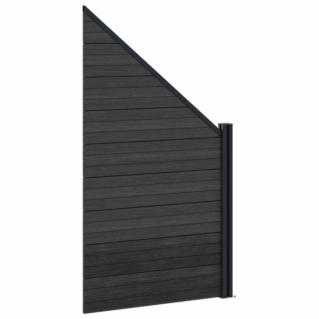 WPC and Aluminum Fence Panel Black