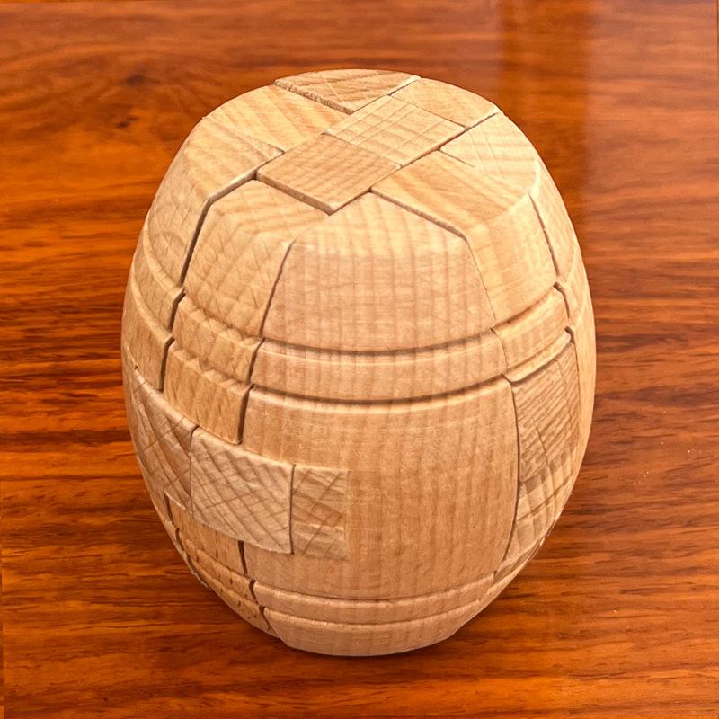 Children's Montessori 3D Puzzle Game Unlocking Toys Educational Toys Adult IQ Wooden Kongming Lock Luban Lock