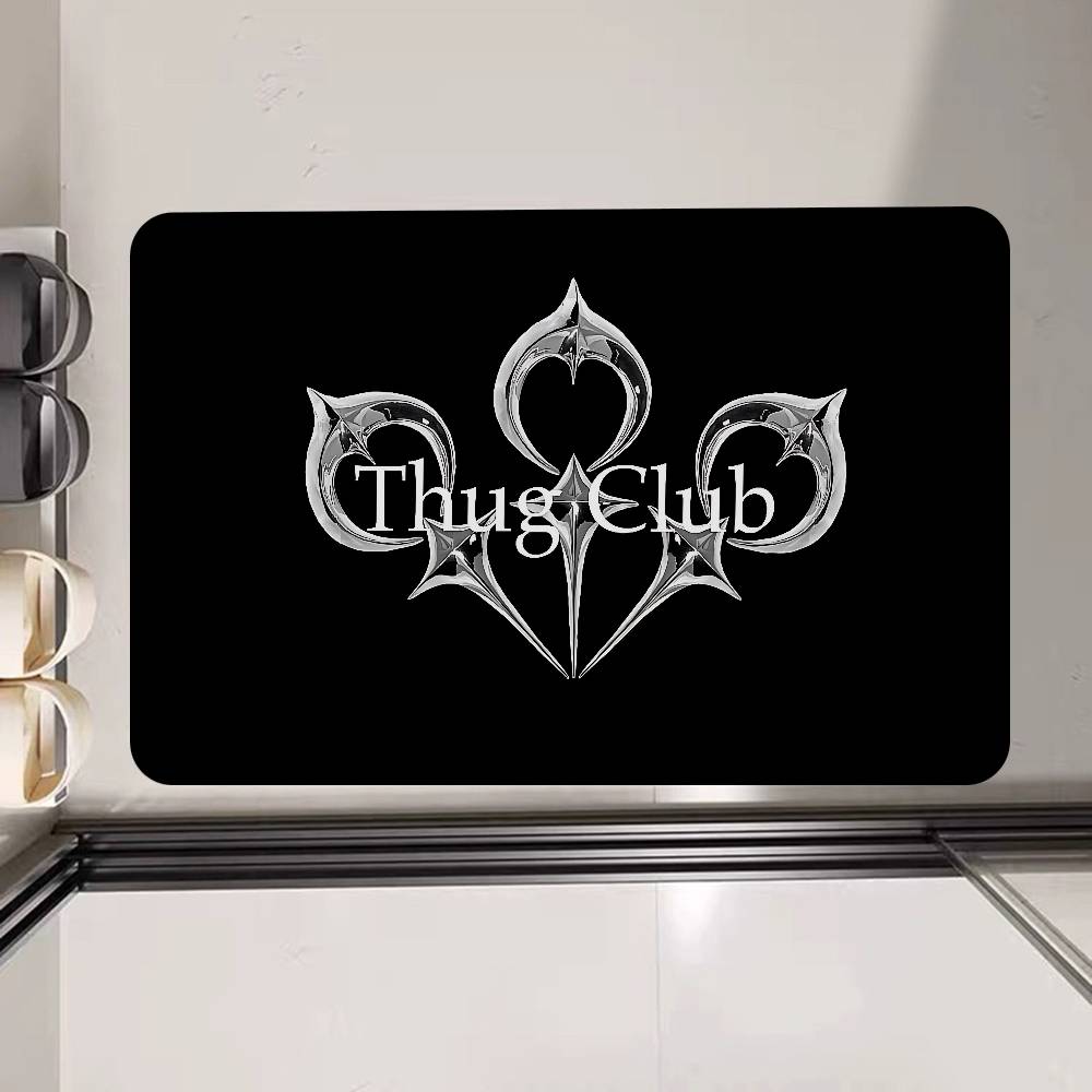 Podlahový koberec s logem značky Thug Club, severský styl, domácí rohožka, koupelnové a toaletní rohože, dekorativní rohožka do ložnice a hotelu