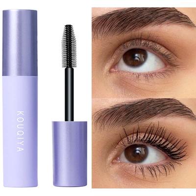 5D Seidenfaser-Wimperntusche, schwarze Wimperntusche, wasserfest, nicht verschmierend, Wimpernverlängerung, dick, verlängernde Wimpern, Kosmetik