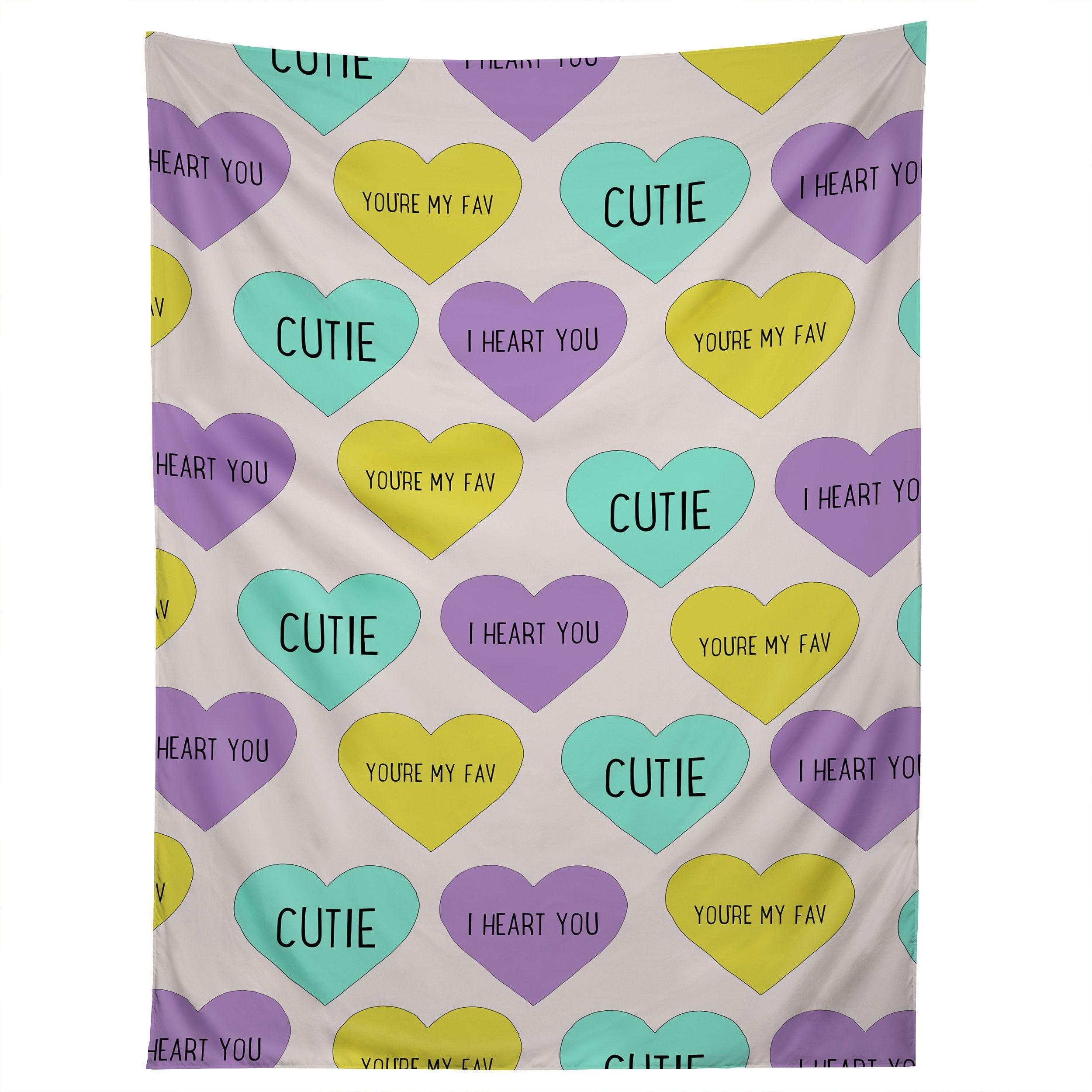 SWEET HEARTS tapestry 75x100