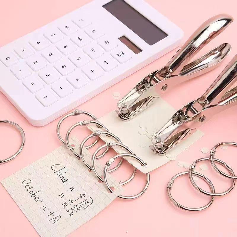 Inner Page Hole Punch Student Planner A7M5 with Sticky Notes, DIY Card Album, Multi-functional and Stylish.