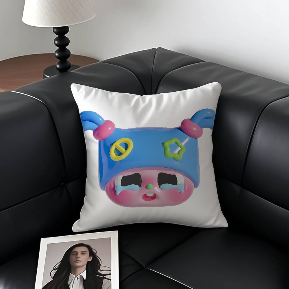 T-Trolls Band T-Together Pillow Case Anti-dustmite Pillowcase Invisible zipper silky short plush Sofa cushion cover