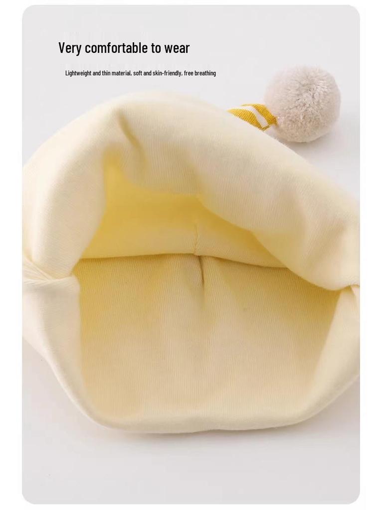 Frühlings-/Herbst-Neugeborenenhut: Dünner Baumwollpullover, Winddicht & Fontanellenschutz für Jungen und Mädchen