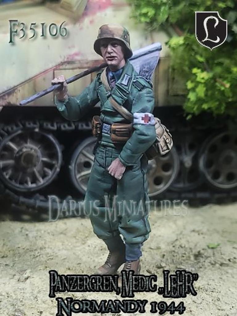 Darius Miniatures WW2 German Panzergrenadier Training Regiment Medic Normandy 1944 Resin Kit DMF35106 1/35 (person)