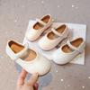 Chaussures en Cuir pour Petites Filles Souples Mary Janes pour Enfants avec Perles Perlé Chic Princesse Doux Simples Ballerines pour Enfants Blanches pour Mariage