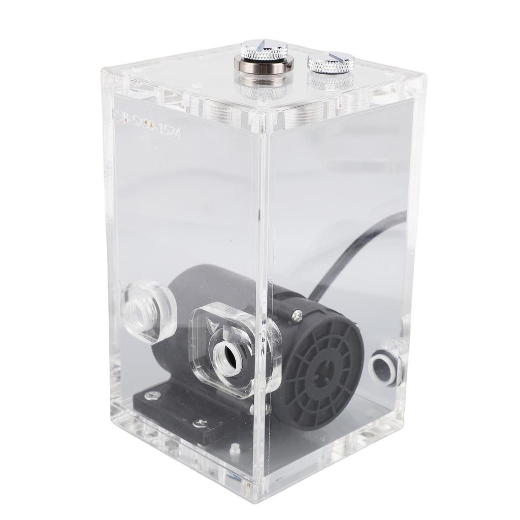 Brushless PC Water Cooling Pump Water Tank Combo 850mL Capacity Reservoir 7m Pump Head G1 4 Interface 16.2W 1.35A