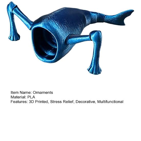 Meeresfresser Statue 3D Gedruckt Flexibel Gelenkig Fidget Spielzeug Tiefsee Kreatur Sammlerstück Ozean Thema Schreibtisch Dekoration für Stress Angst Linderung