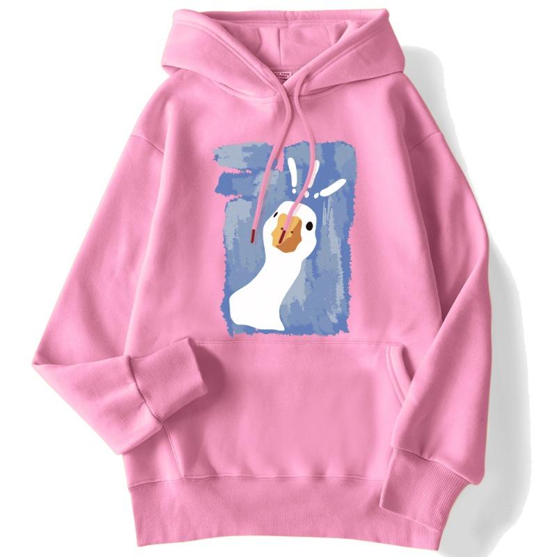 Graffiti-Art Confused Duck Printed Men Hoodie Fashion Big Size Hoody
