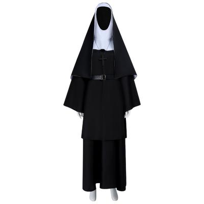 Costume da Suora Spaventosa di Halloween Taglie Forti per Donna - Abito da Chiesa Horror con Velo e Cuffia per Festa Spettrale