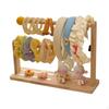 Haarschmuck-Organizer, Großes Fassungsvermögen Stirnbandhalter, Holz-Display-Ständer Gelb Doppellagig