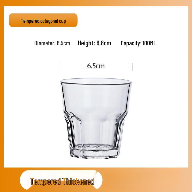 

Коммерческий набор восьмиугольных стаканов из закаленного стекла