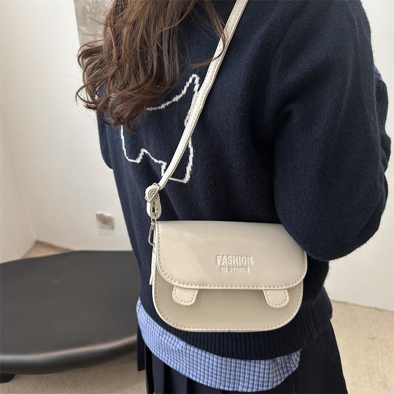 Minimalist Trendy Small Square Bag With Letter Print In Fashionable Options Color