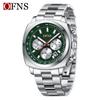 OFNS Men's Multi-Function Waterproof Quartz Watch - Business Edition with Calendar and Six-Hand Chronograph.