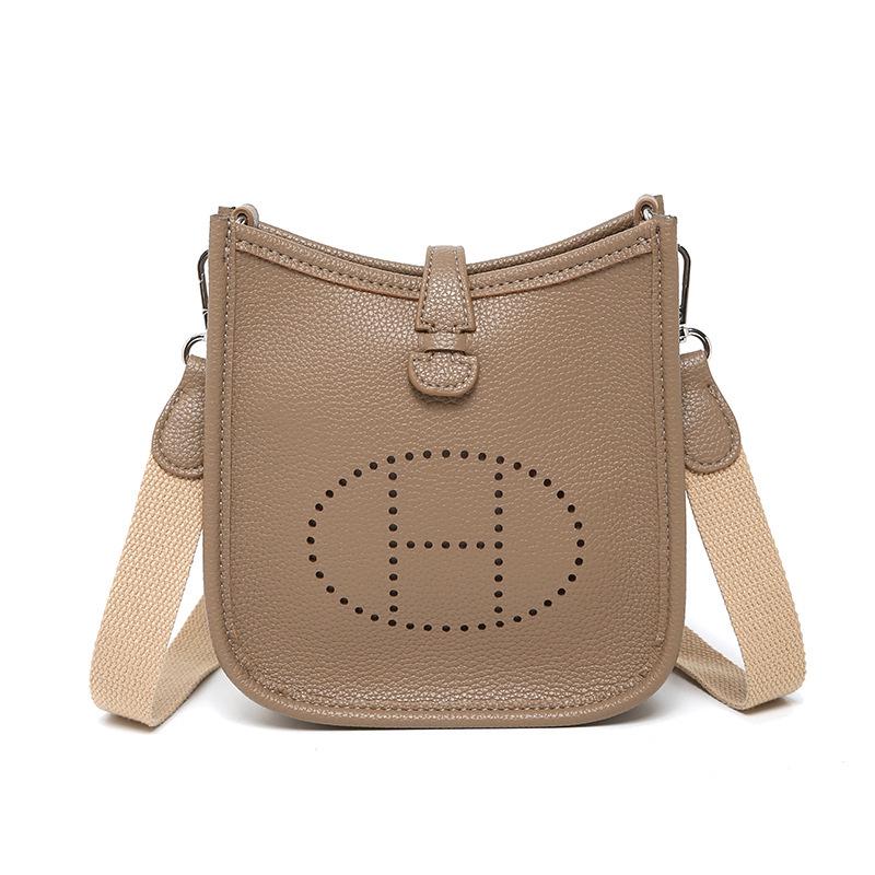 Evelyn Women's H-Letter Mini Shoulder Bag - Fashionable Hollow Design for Mobile Phone