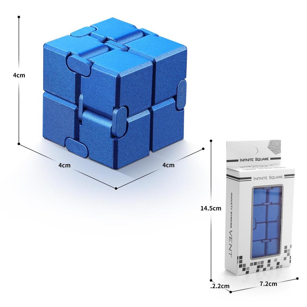 Cube Infini en Alliage Métallique Jouet Décompression Doigt pour Adultes