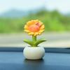 Resin Craft Miniature Flower Pot Decor For Office Desk And Car Ornament