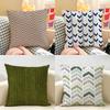 Verschlüsselter Shetlandwolle Vintage Jacquard Kissenbezug Natürliches Leinen Bio-Stoff Druck Atmungsaktiv Perfekt für Heimdekoration
