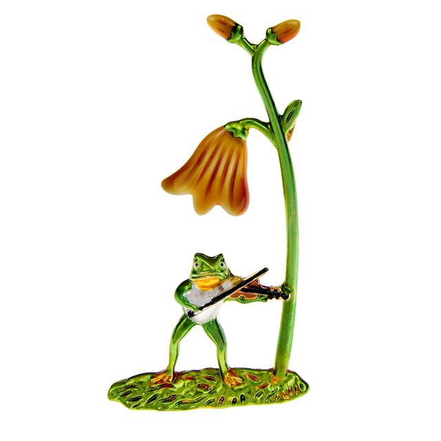 

Брошь в виде лягушки, играющая на скрипке, булавка в виде животного, ювелирные изделия, эмалированные аксессуары, высокое качество, Новое поступление