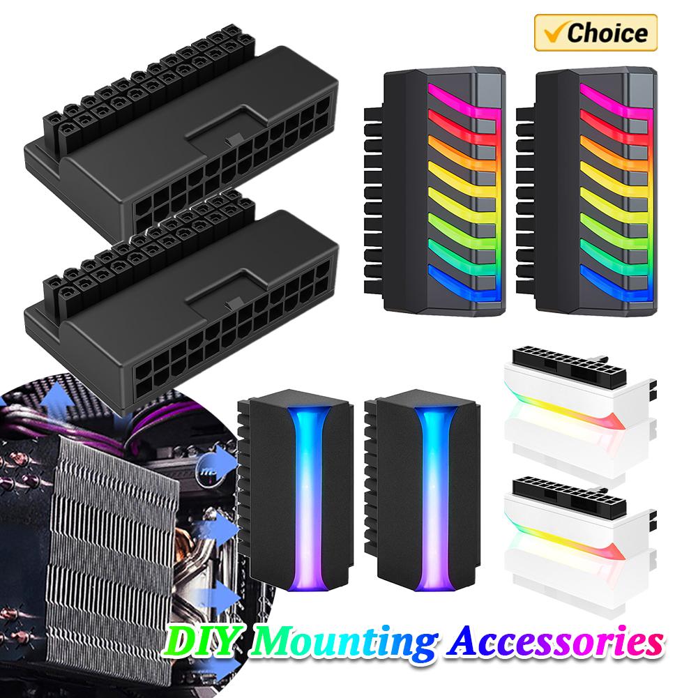 

24Pin to 90 Degree Motherboard ATX Power Supply Connector Adapter Steering Head CHINA