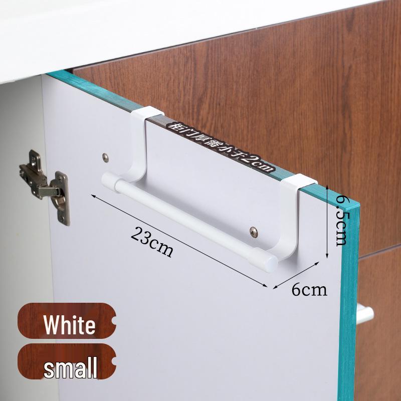 No-Drill Stainless Steel Over-Door Hanging Rod & Hook Rack for Kitchen or Closet Storage