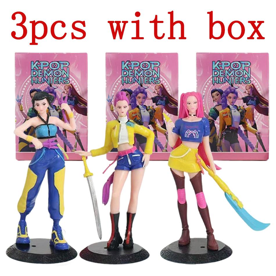 18cm Kpop Dämonenjäger Figuren Huntrix Figuren Spielzeug Derpys Tiger Rumi Mira Zoey Sussy Figur Ornament Geburtstagsgeschenke
