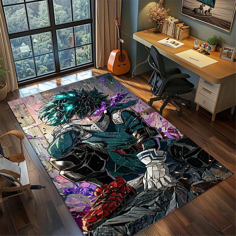 My Hero Academia Large Non Slip Rug Washable Area Carpet for Gamer Bedroom Home Decor