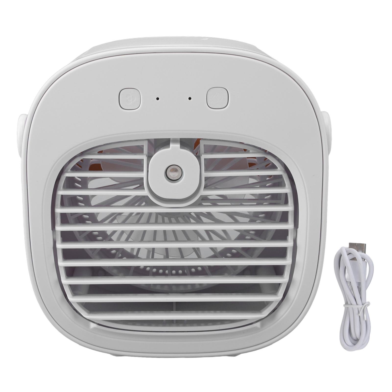 

Портативный кондиционер USB перезаряжаемый 3 скорости персональный испарительный охладитель воздуха вентилятор для дома белый