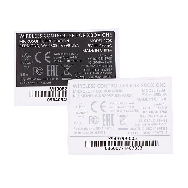 2Pcs Black White Lable Seals Sticker For Xbox One S Wireless Controller Sticker