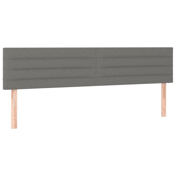 VidaXL 2x Têtes de Lit Meubles de Chambre à Coucher Accessoires de Lit Simple Têtes de Cadre de Lit Intérieur Gris Clair 346173