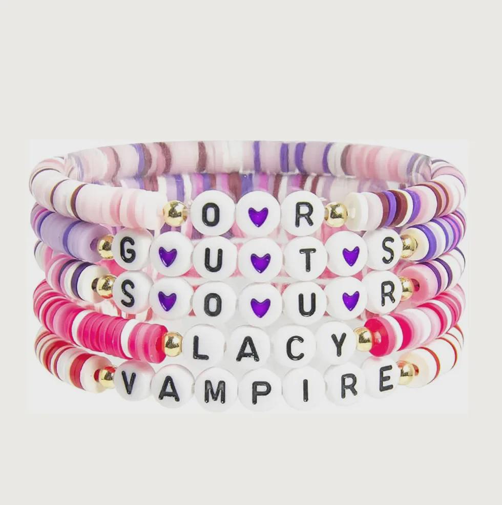 Olivia Rodrigo Lila Ton Fächerarmband-Set