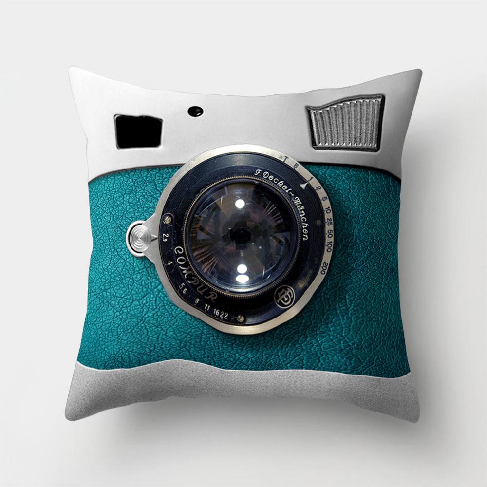 Polyester Creative Home Camera Pillow Case Car Cushion Office Pillow