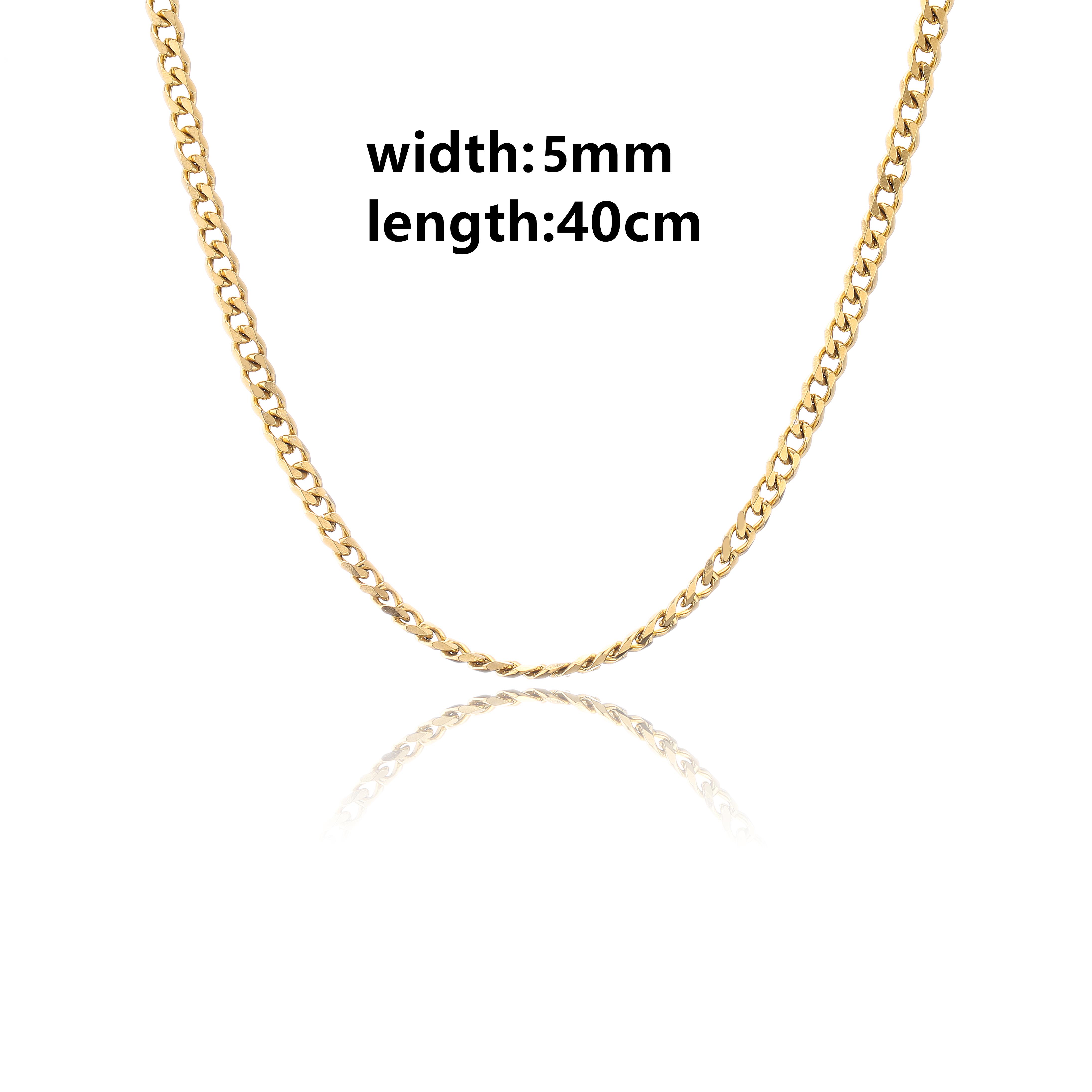 Women Gold Plated Brass Geometric Simple Square Pendant Necklace Fashion Chain Jewelry