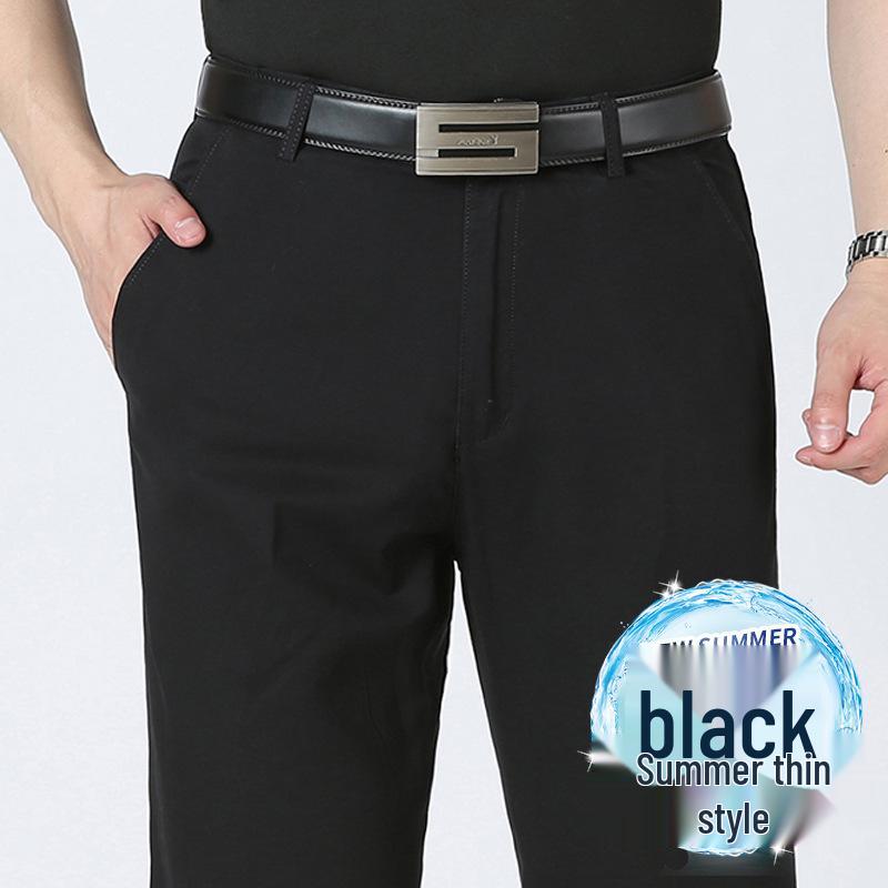 2024 Herren Leichte Baumwoll Freizeithose - Atmungsaktiv, Lockeres gerades Bein, Business Casual